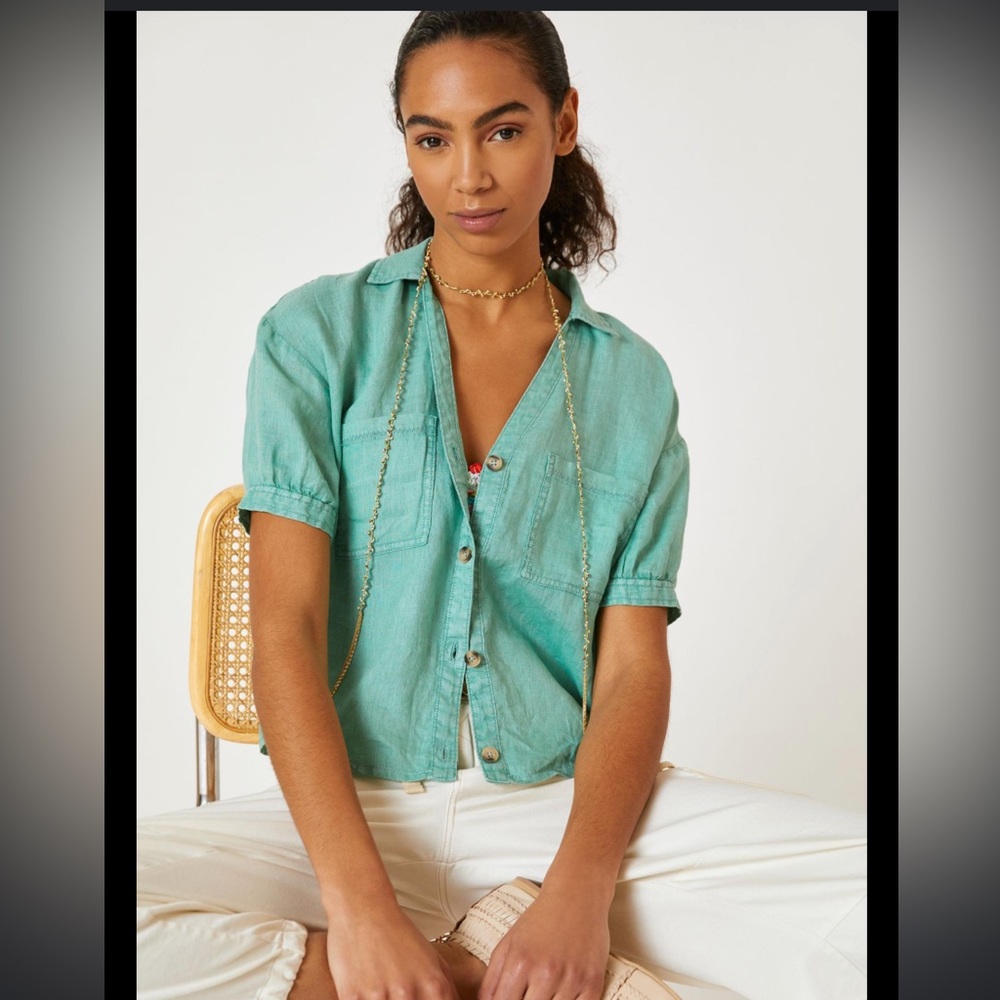 GUC Pilcro Linen Surf Button down